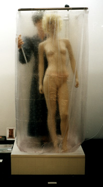 Acrylic on 2 nylon net screens,95 x 190 cm, 1998.